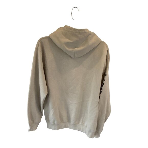 Riot Society Beige Hoodie Medium Kanji Flower Graphic Pullover Unisex - Picture 5 of 7